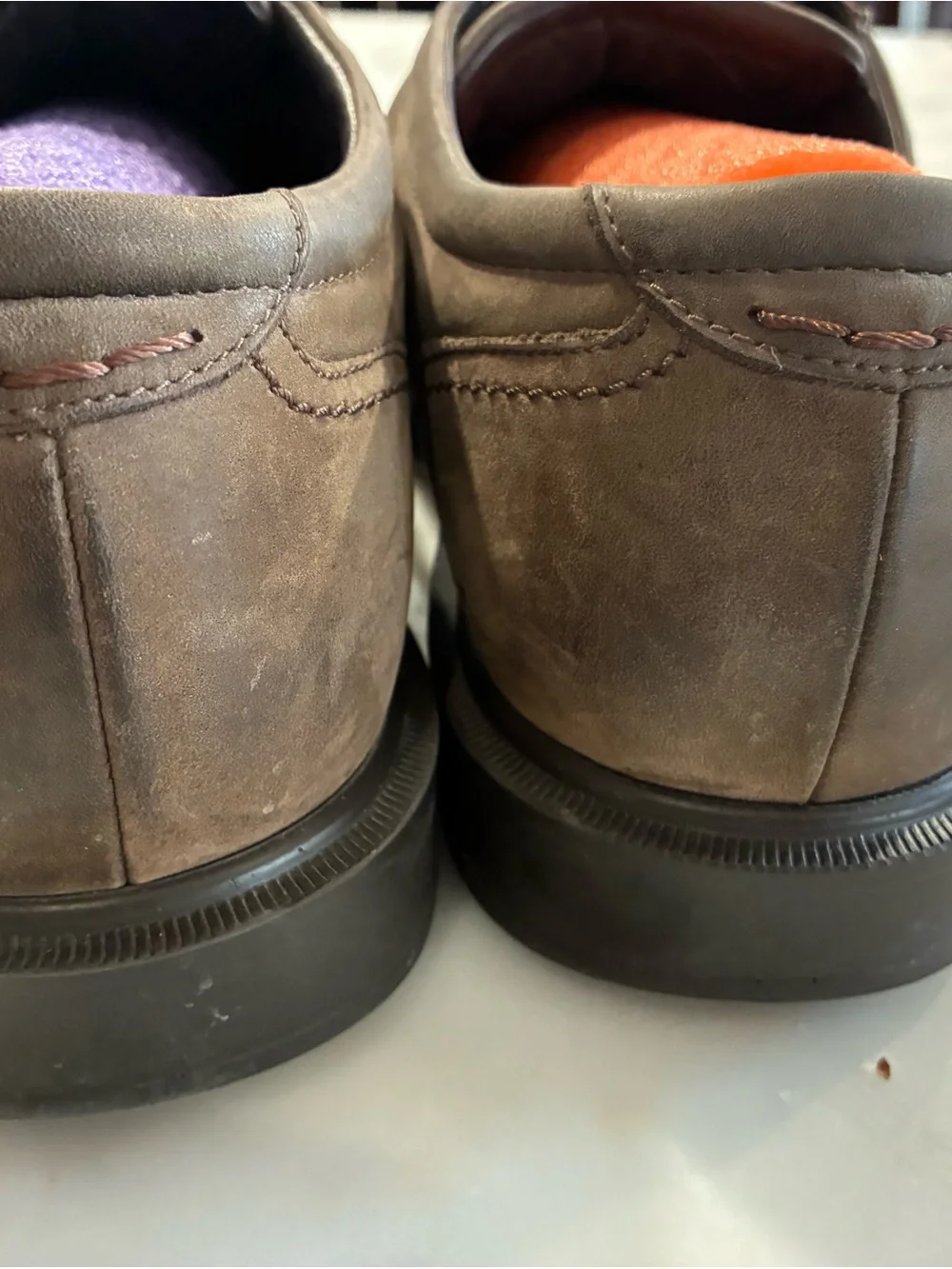 SAS Ambassador Oxford Suede Mens Shoes Brown Leather Size 10.5 WW